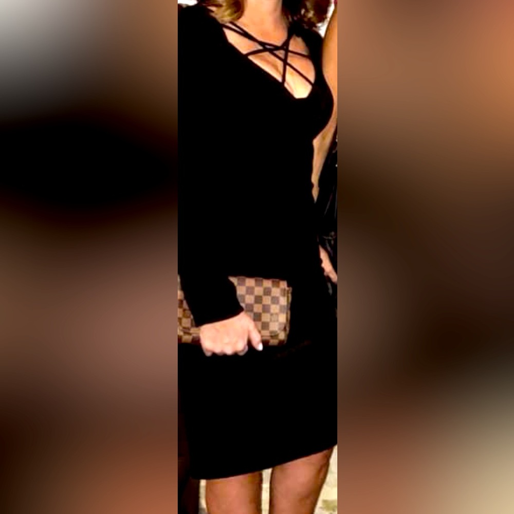 Black Halo midi sheath dress